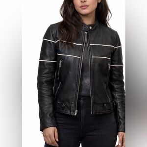 Women's Black Leather Jacket